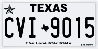TX license plate CVI9015