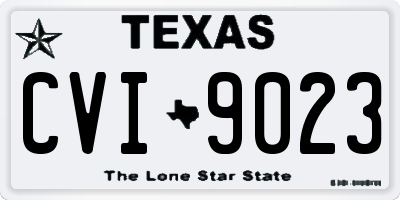 TX license plate CVI9023