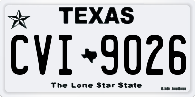 TX license plate CVI9026