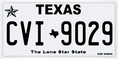 TX license plate CVI9029