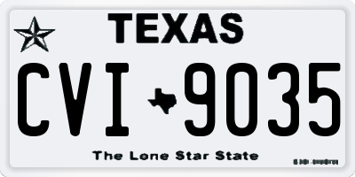 TX license plate CVI9035