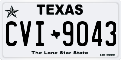 TX license plate CVI9043