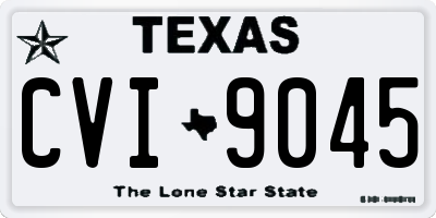 TX license plate CVI9045