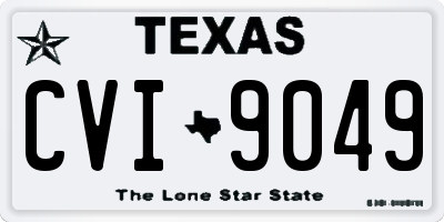 TX license plate CVI9049