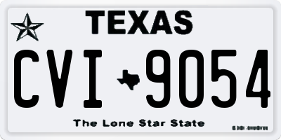 TX license plate CVI9054