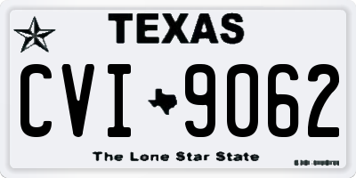 TX license plate CVI9062