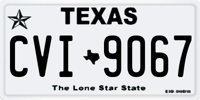 TX license plate CVI9067
