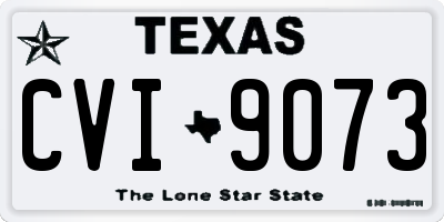 TX license plate CVI9073