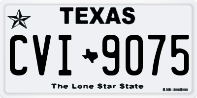 TX license plate CVI9075