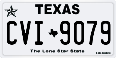 TX license plate CVI9079