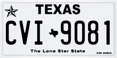 TX license plate CVI9081