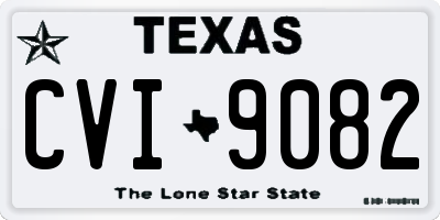 TX license plate CVI9082