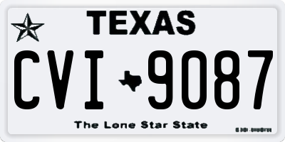 TX license plate CVI9087
