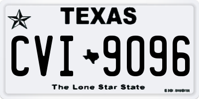 TX license plate CVI9096