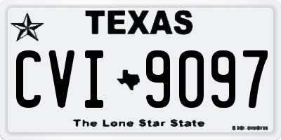 TX license plate CVI9097