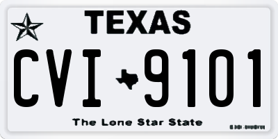 TX license plate CVI9101
