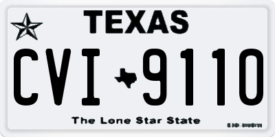 TX license plate CVI9110