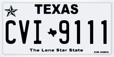 TX license plate CVI9111