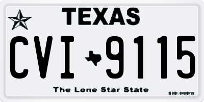 TX license plate CVI9115