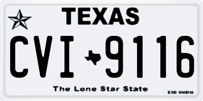 TX license plate CVI9116