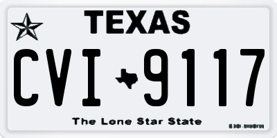 TX license plate CVI9117