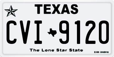 TX license plate CVI9120