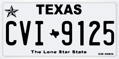 TX license plate CVI9125