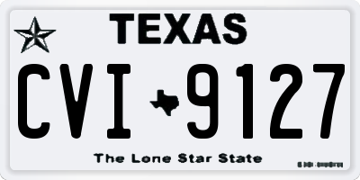 TX license plate CVI9127