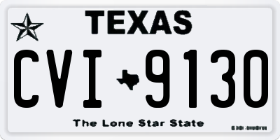TX license plate CVI9130