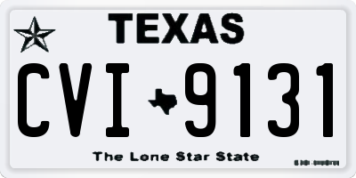 TX license plate CVI9131
