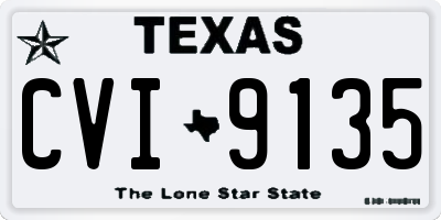 TX license plate CVI9135