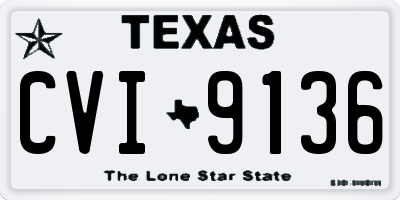 TX license plate CVI9136