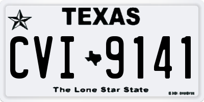 TX license plate CVI9141