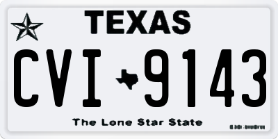 TX license plate CVI9143