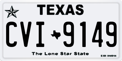 TX license plate CVI9149