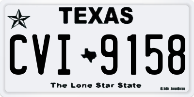 TX license plate CVI9158
