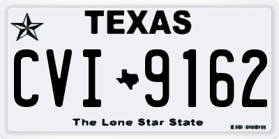 TX license plate CVI9162