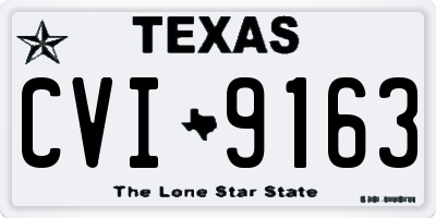 TX license plate CVI9163