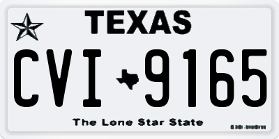 TX license plate CVI9165