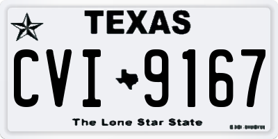 TX license plate CVI9167