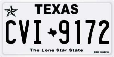 TX license plate CVI9172