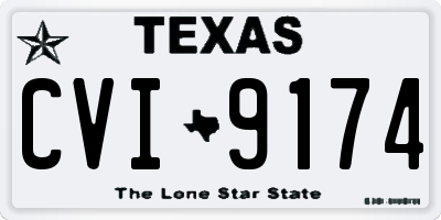 TX license plate CVI9174