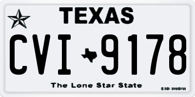 TX license plate CVI9178