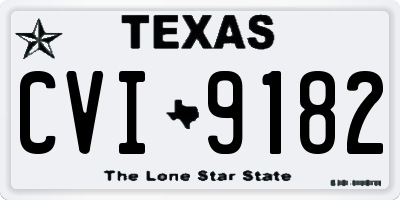 TX license plate CVI9182