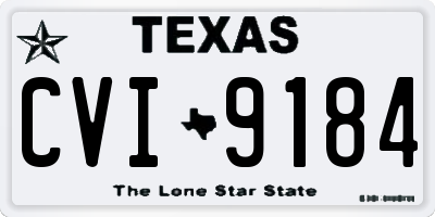 TX license plate CVI9184