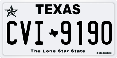 TX license plate CVI9190