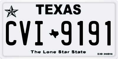 TX license plate CVI9191