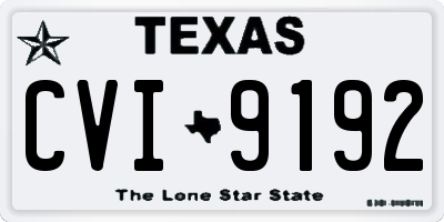 TX license plate CVI9192