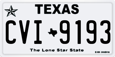 TX license plate CVI9193
