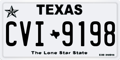 TX license plate CVI9198